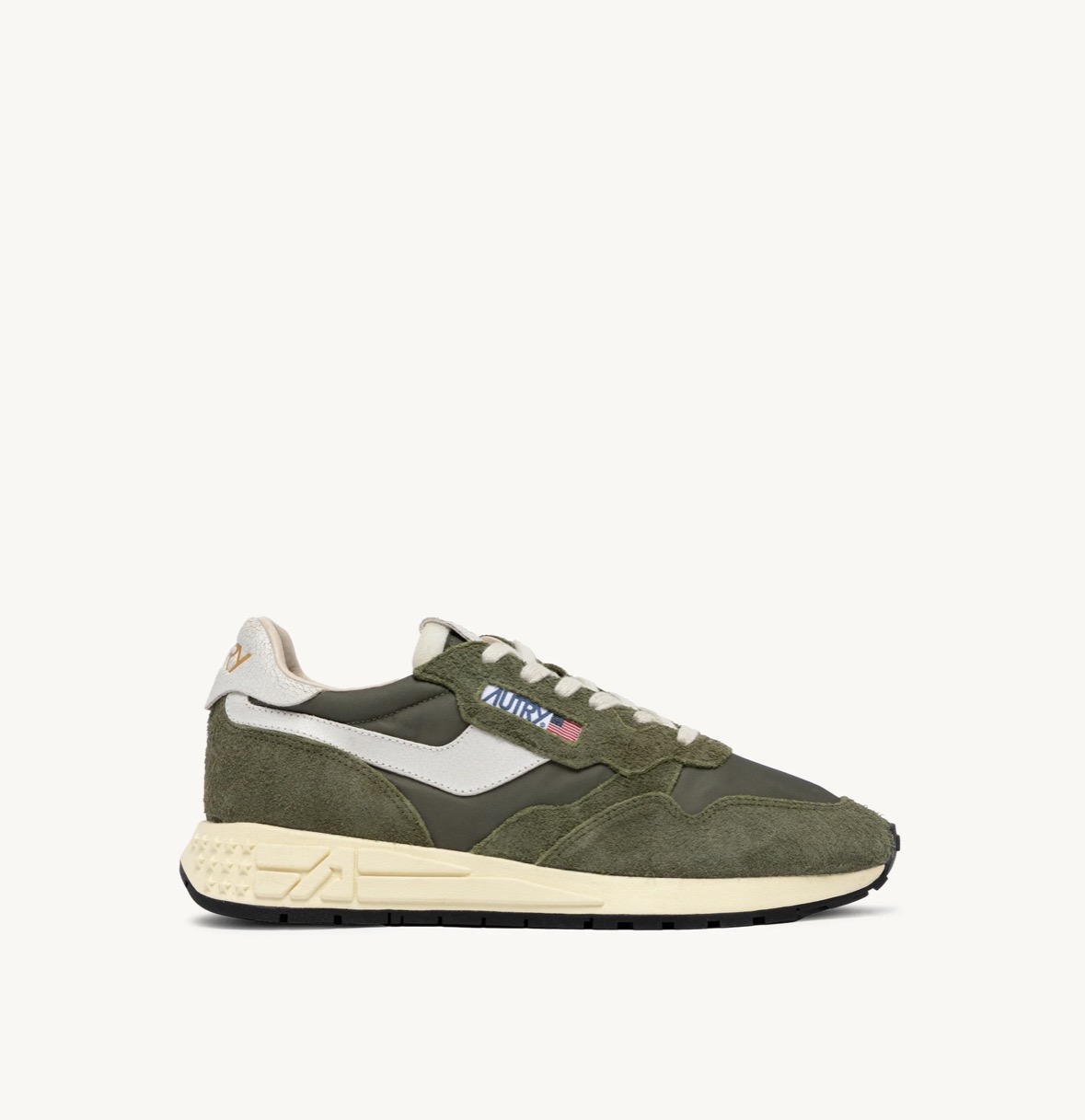 BASKETS REELWIND LOW EN NYLON ET DAIM OLIVE NIGHT ET HARBOR MIST — Autry