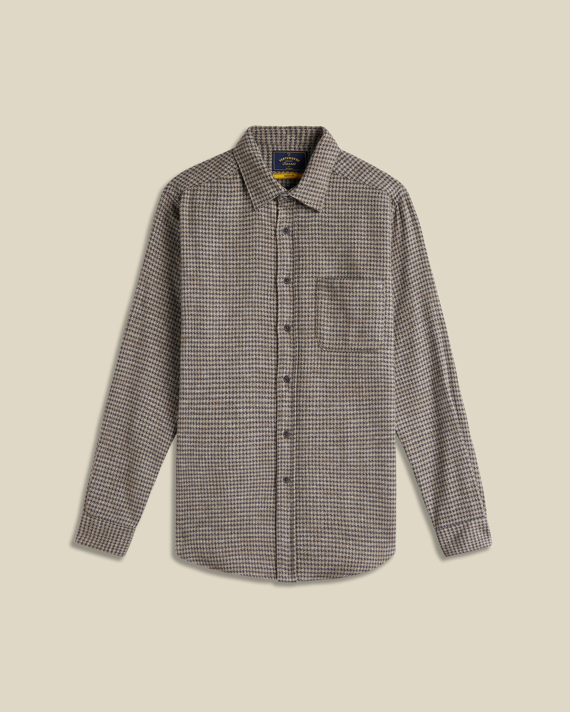 Abstract Pied Poule - Charcoal — Portuguese Flannel
