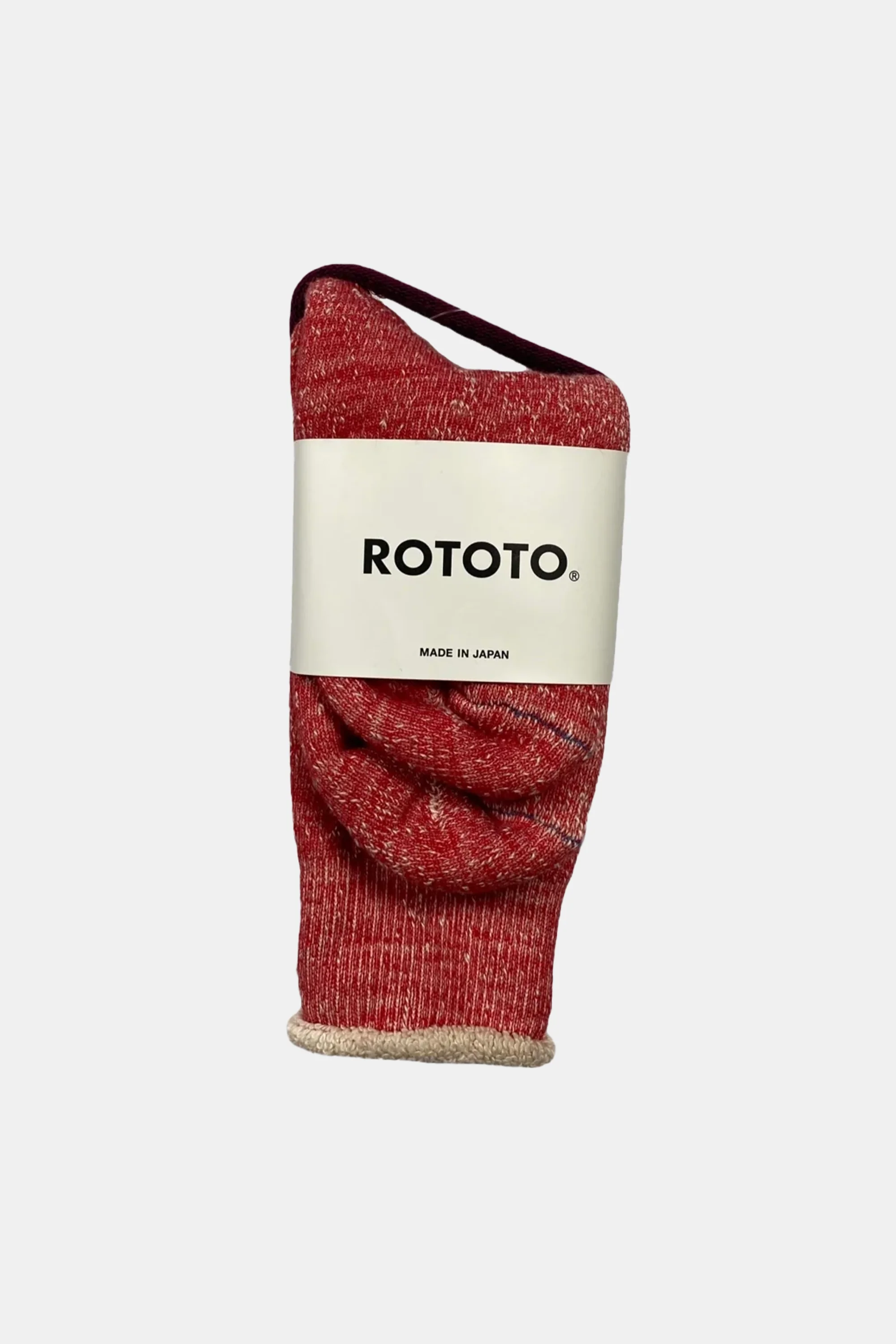 Double Face Crew Socks (Red) — Rototo