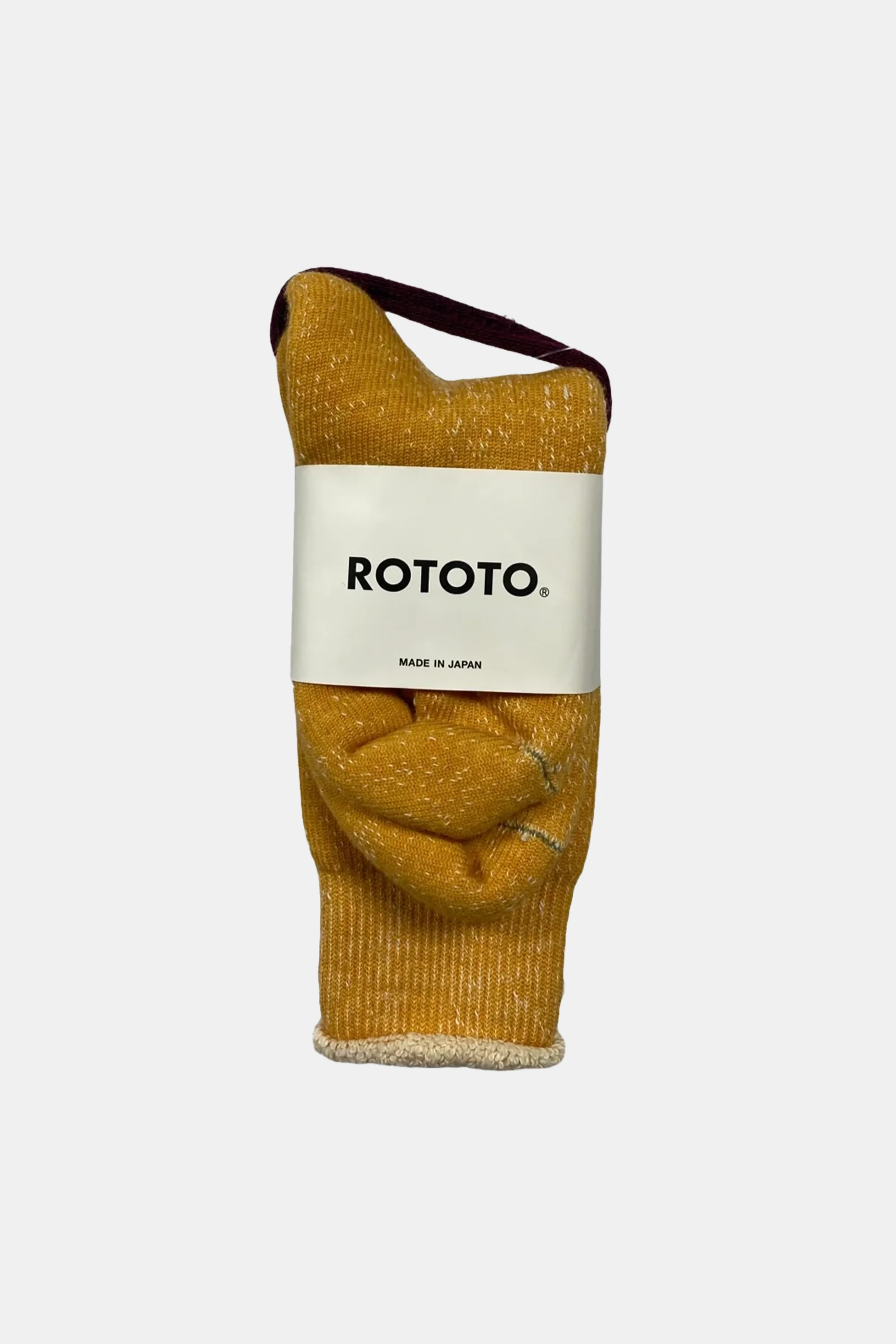 Double Face Crew Socks (Yellow) — Rototo