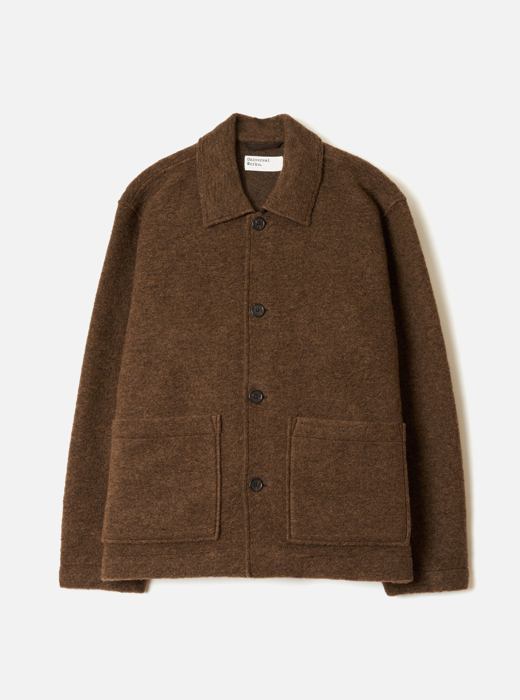 Brown Marl Wool Fleece Rams Jacket — Universal Works