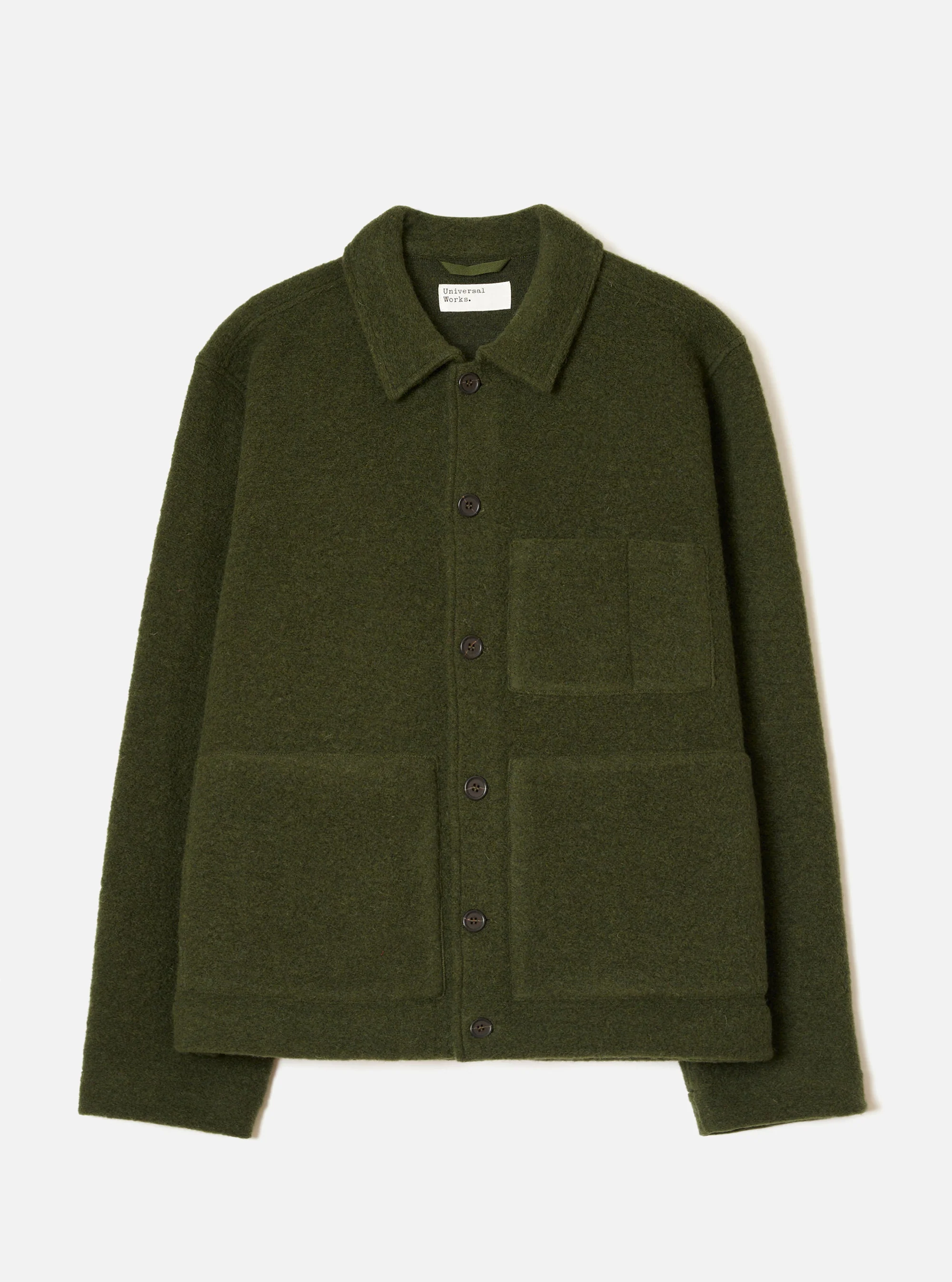 Olive Wool Fleece Uniform Jacket — Universal Works